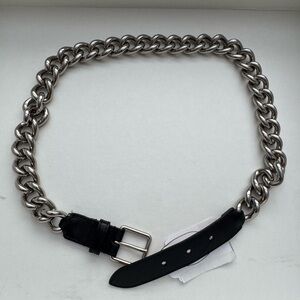 Alexander McQueen Leather And Chain Belt Brand New 30”